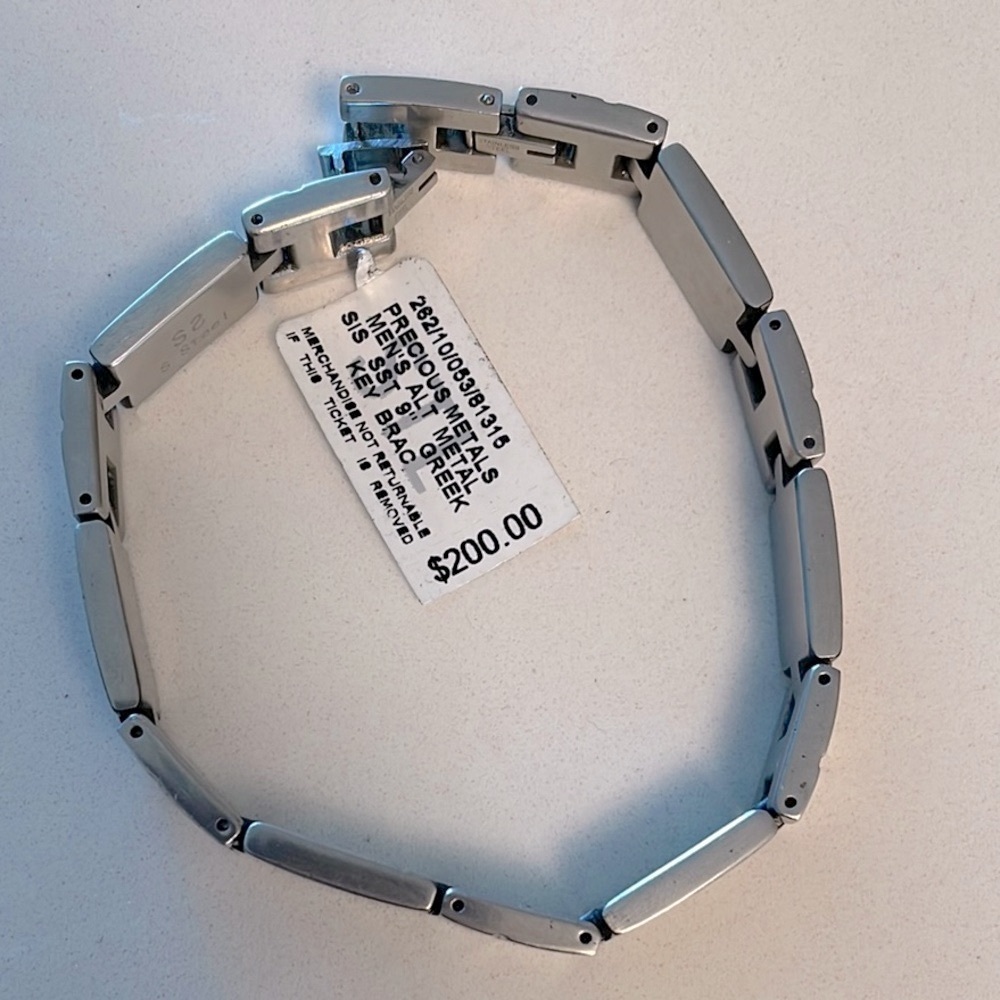 249. Men’s Macy’s Stainless steel Greek key Bracelet 200.00